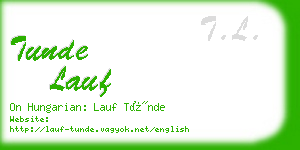 tunde lauf business card